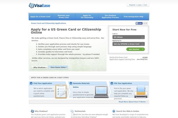visaease.com site used Genesis-cog1-wpengine