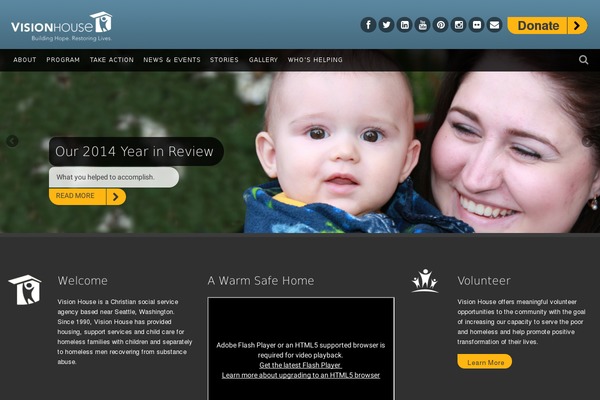 vision-house.org site used Hope-charity-theme-v1.7
