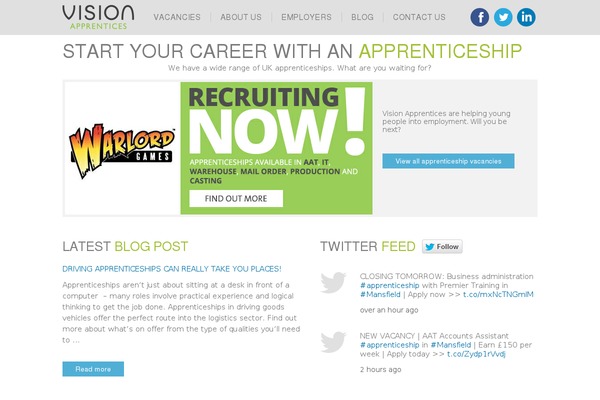 WordPress website example screenshot