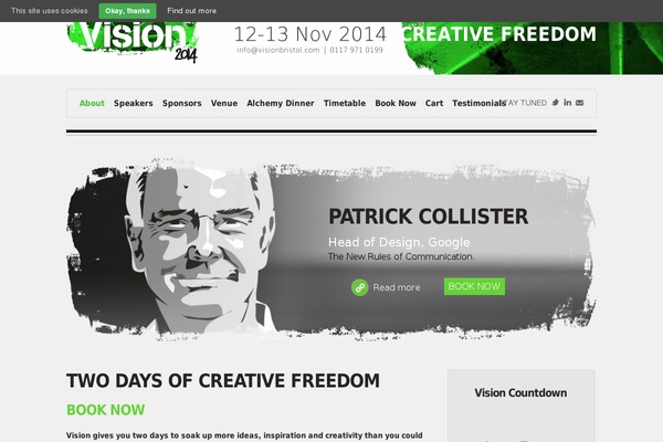 visionbristol.com site used Vision2014