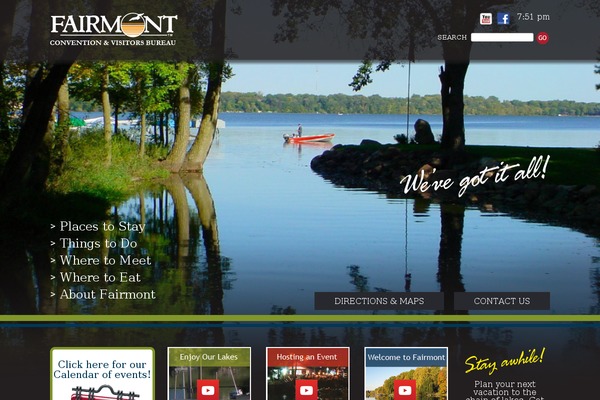 visitfairmontmn.com site used Visit-fairmont