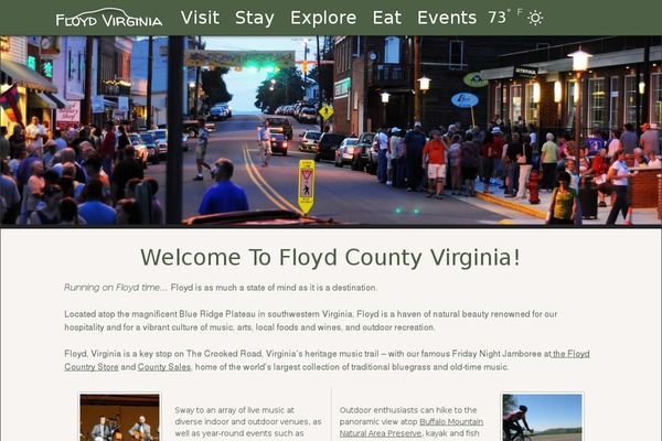 visitfloydva.com site used Floydtourism