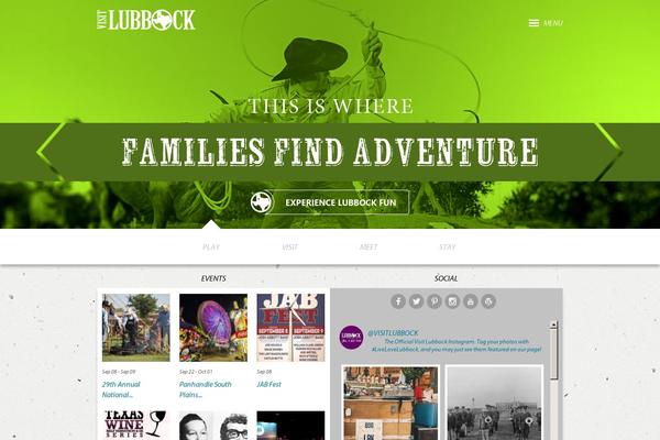 visitlubbock.org site used Lubbock