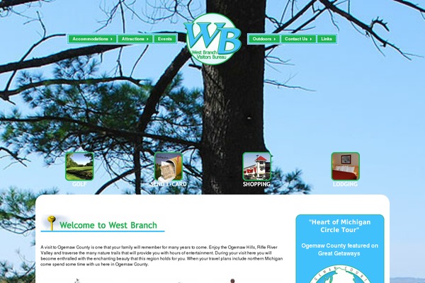 visitwestbranch.com site used Small-business-pro