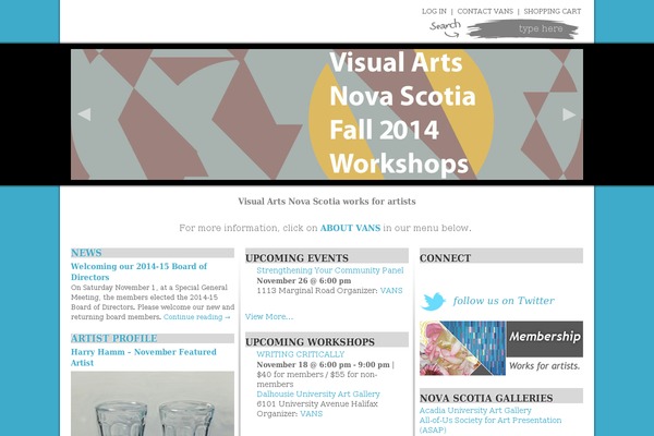 visualarts.ns.ca site used Vans