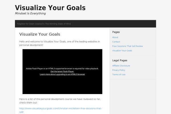 visualizeyourgoals.com site used Orange-peel-systems