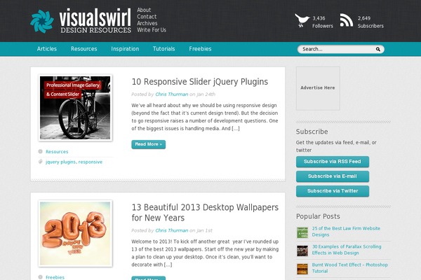 visualswirl.com site used Visualswirl-v3