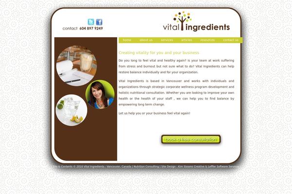 vitalingredients.ca site used Vi