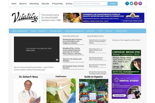 vitalitymagazine.com site used Portus-premium-theme-child