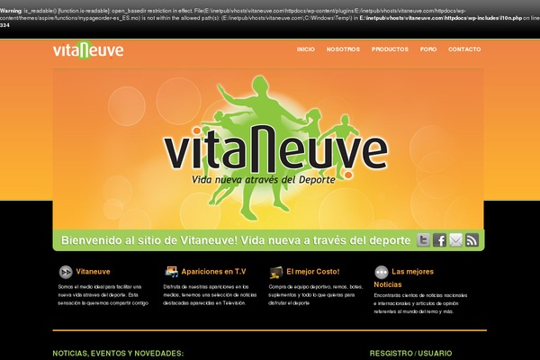 vitaneuve.com site used Aspire