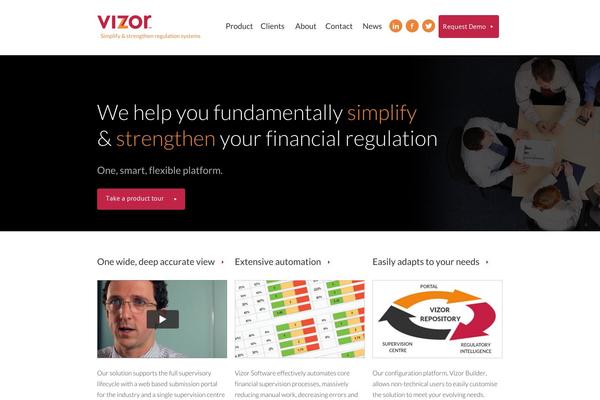 vizor theme websites examples