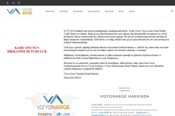 vizyonarge.com site used Blandes