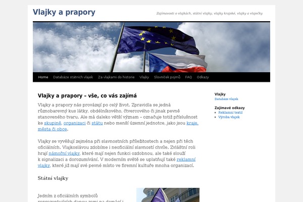 vlajky-prapory.cz site used Vlajky