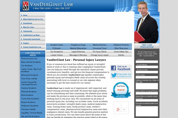 vlaw.com site used Vanderginstlaw