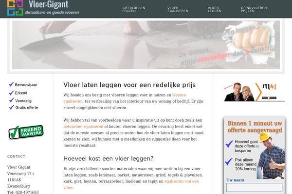 vloer-gigant.nl site used Eleven40 Pro