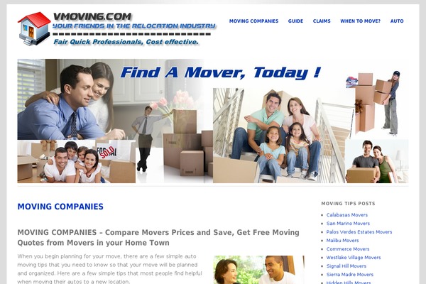 vmoving.com site used Moving