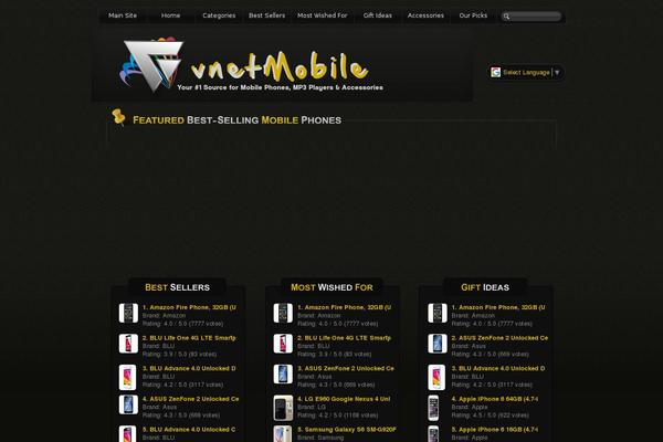 vnetmobile.com site used Template