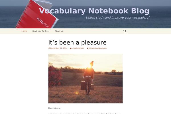 vocabularynotebook.com site used Twentythirteencustom