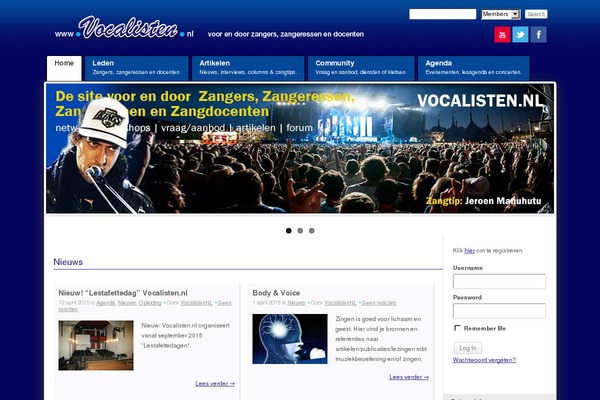 vocalisten.nl site used Vocalisten2013