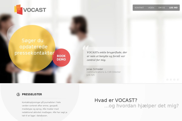 vocast.dk site used Vocast
