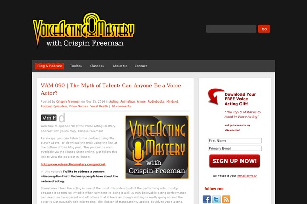 voiceactingmastery.com site used Quadro