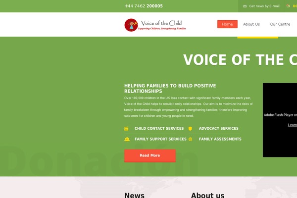 voiceofthechild.org site used Donation