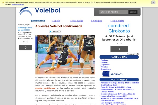 voleibol.ws site used Blogs