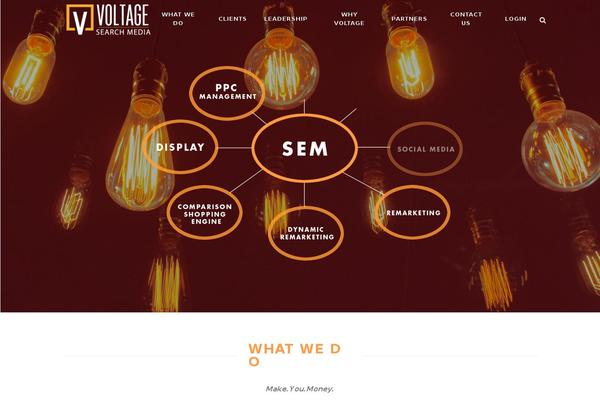 Voltage theme site design template sample