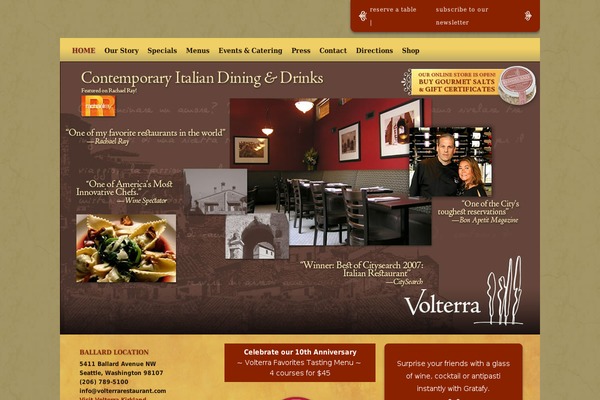 Volterra theme websites examples