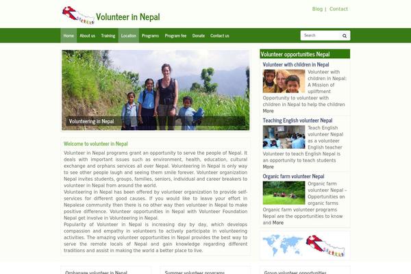 volunteeringinnepal.org site used Volunteer-nepal