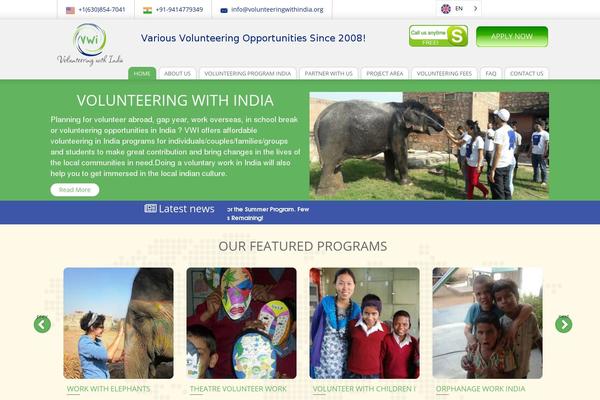 volunteeringwithindia.org site used Vwi
