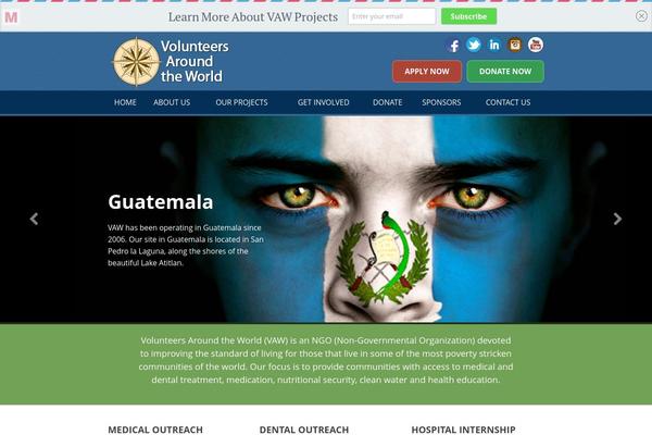 volunteersaroundtheworld.org site used Vaw