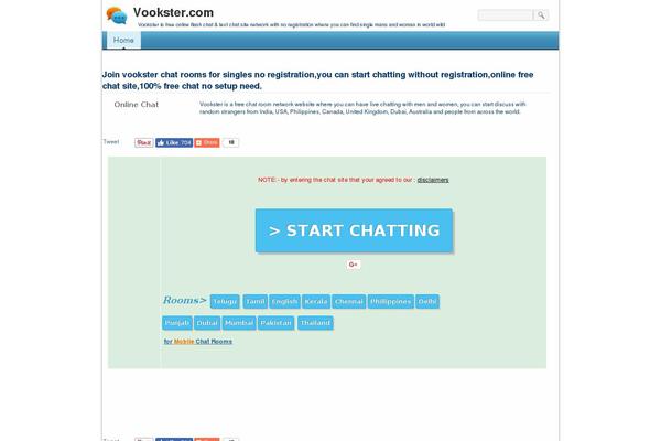 vookster.com site used Onlinechat