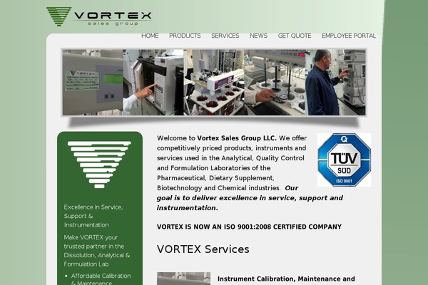 Vortex theme site design template sample