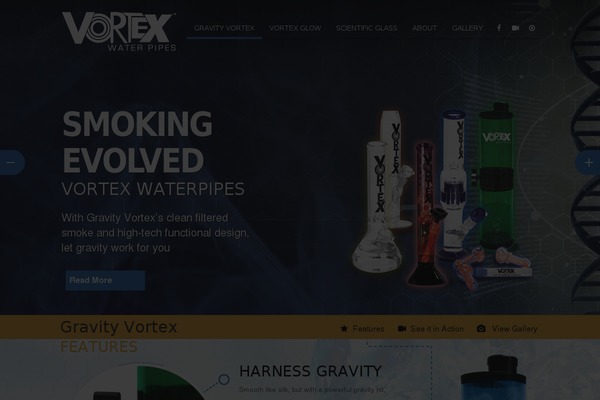 Vortex theme site design template sample