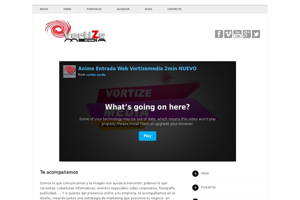 vortize.es site used Gotham