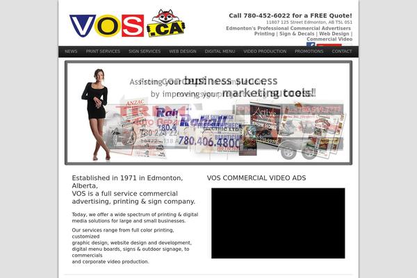 Vos theme site design template sample