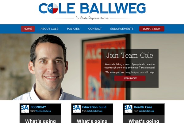 votecoleballweg.com site used Cole