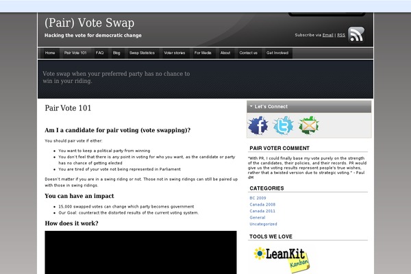 votepair.ca site used Flexibility 2