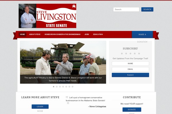 votestevelivingston.com site used Campaign