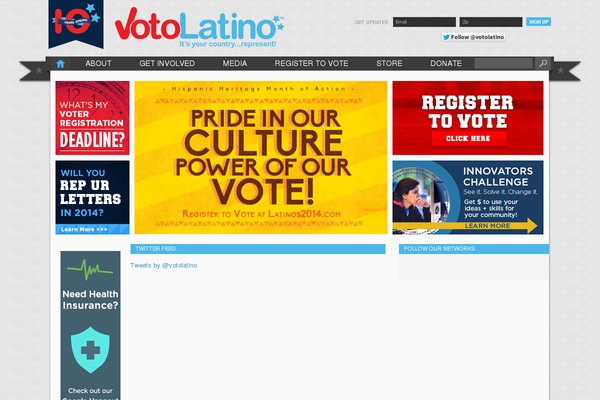 votolatino.org site used Voto-latino