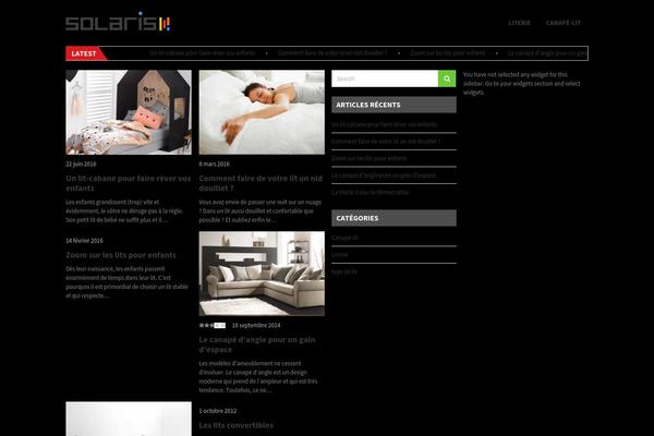 Solaris theme site design template sample