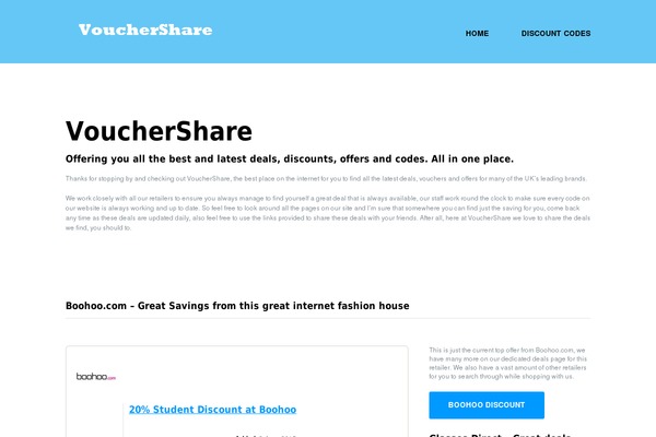 vouchershare.co.uk site used Twelve-theme