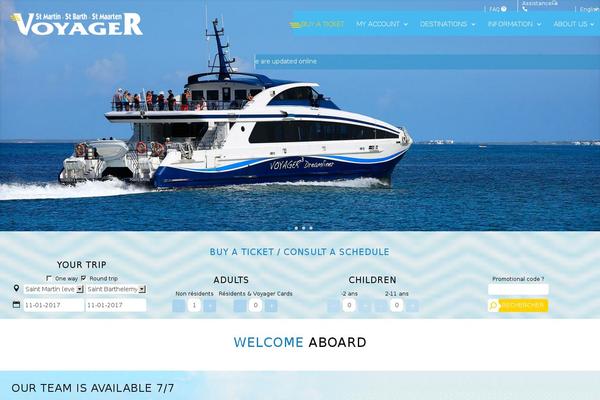 Voyager theme site design template sample