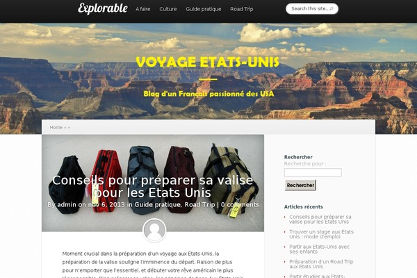 Explorable theme site design template sample