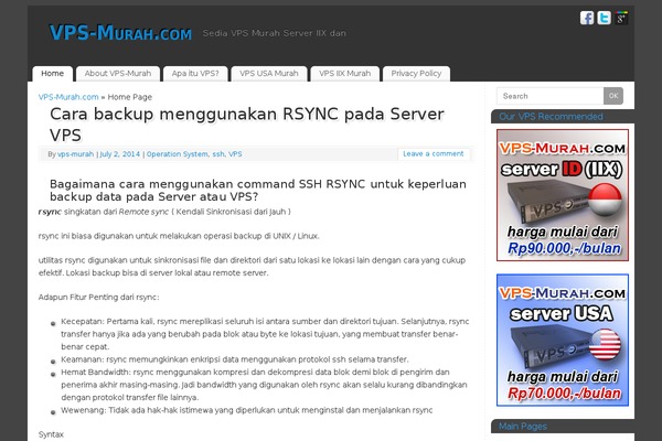 vps-murah.com site used Mantra