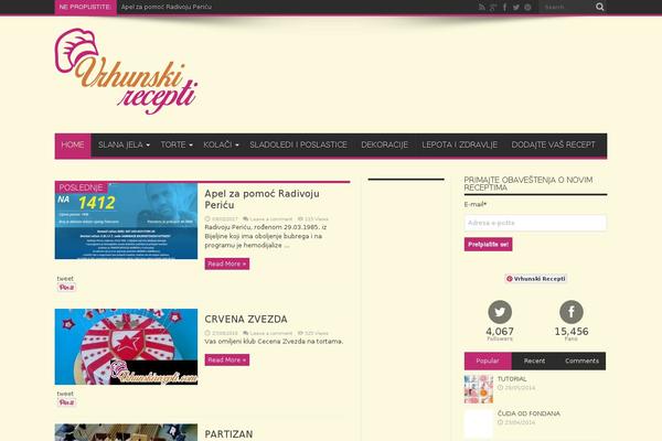 Jarida theme site design template sample