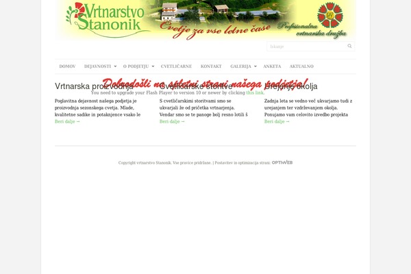 vrtnarstvostanonik.si site used Minimalistic