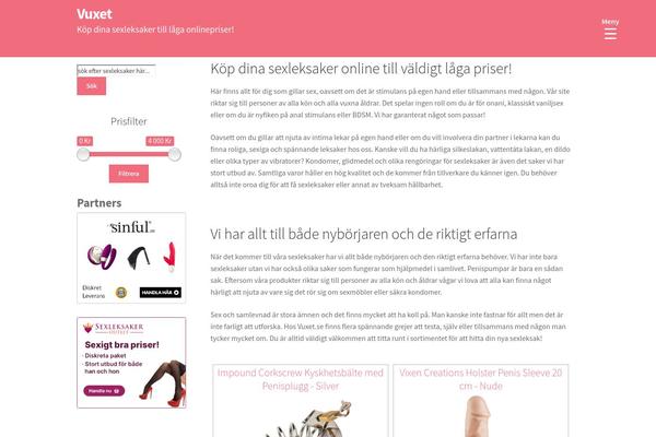 Storefront Child theme site design template sample