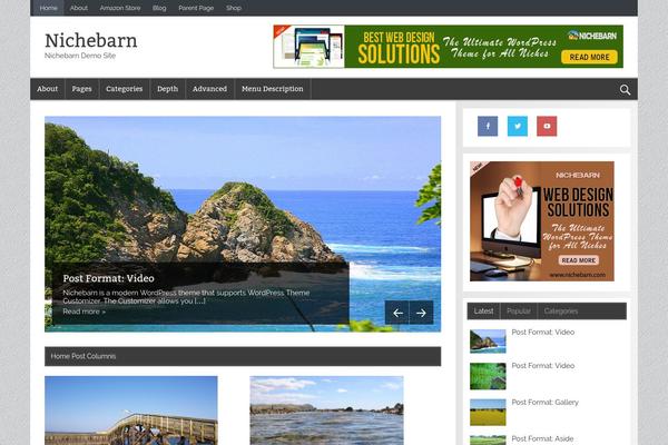 Nichebarn theme site design template sample